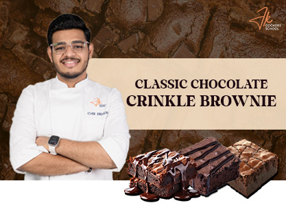 Classic chocolate crinkle brownie